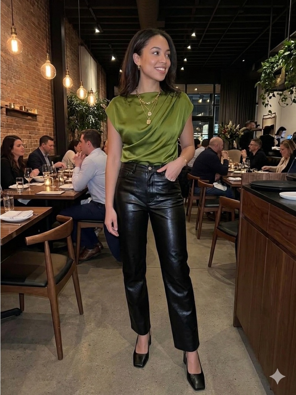 Aritzia Wilfred The Melina Pant Vegan Leather Black 10